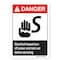 Signmission OSHA Sign, 3.5" Height, 5" Width, Electrical Hazard Turn Off Power And Lock Out Before, Landscape OS-DS-D-35-L-19844 - alternate 1